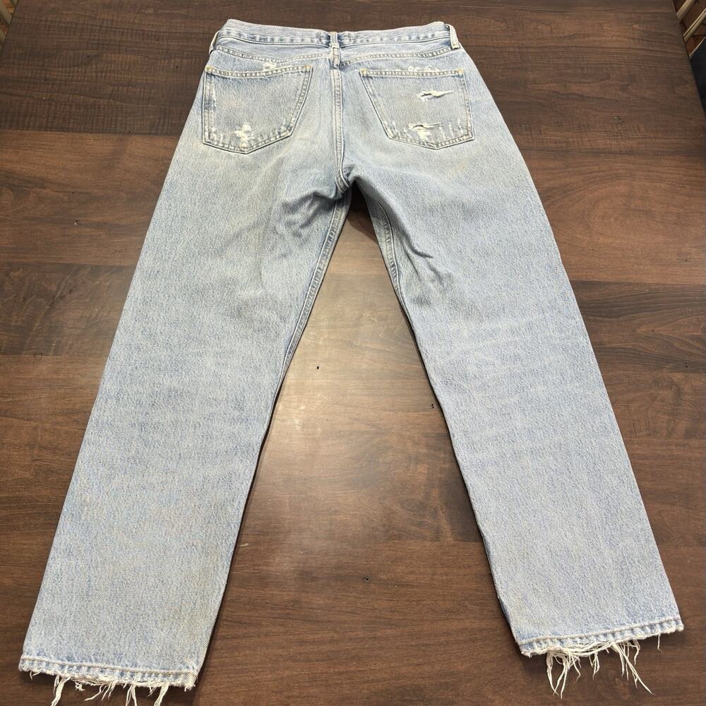 Agolde 90s style Parker Jeans "Swapmeet" ankle crop Sz 26 w 28" waist distressed - Picture 5 of 10